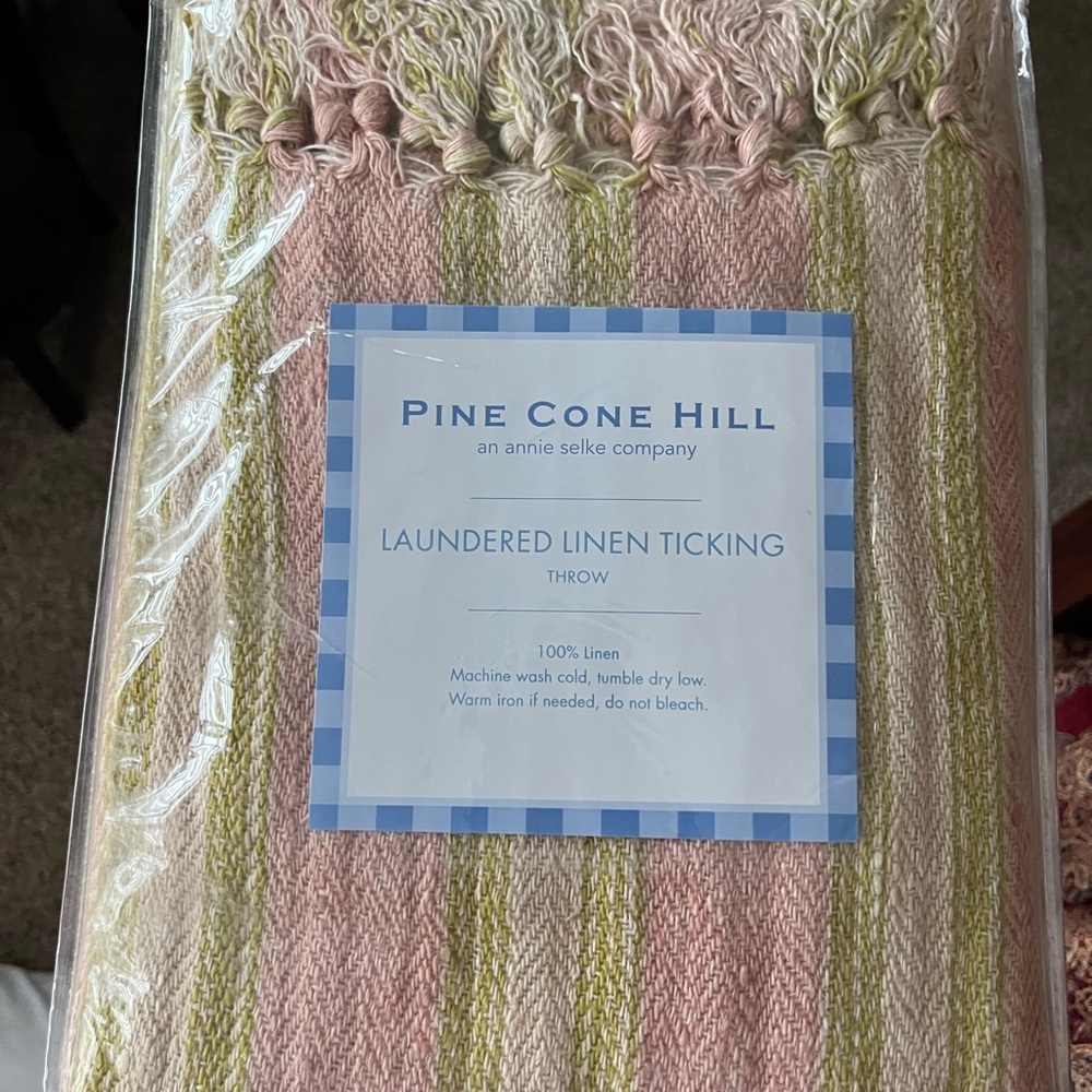 Pine Cone Hill Annie Selke Laundered Linen Ticking Throw